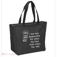 I Am Not Responsible For What My Face Does When You Talk Tote Bag thumb 2
