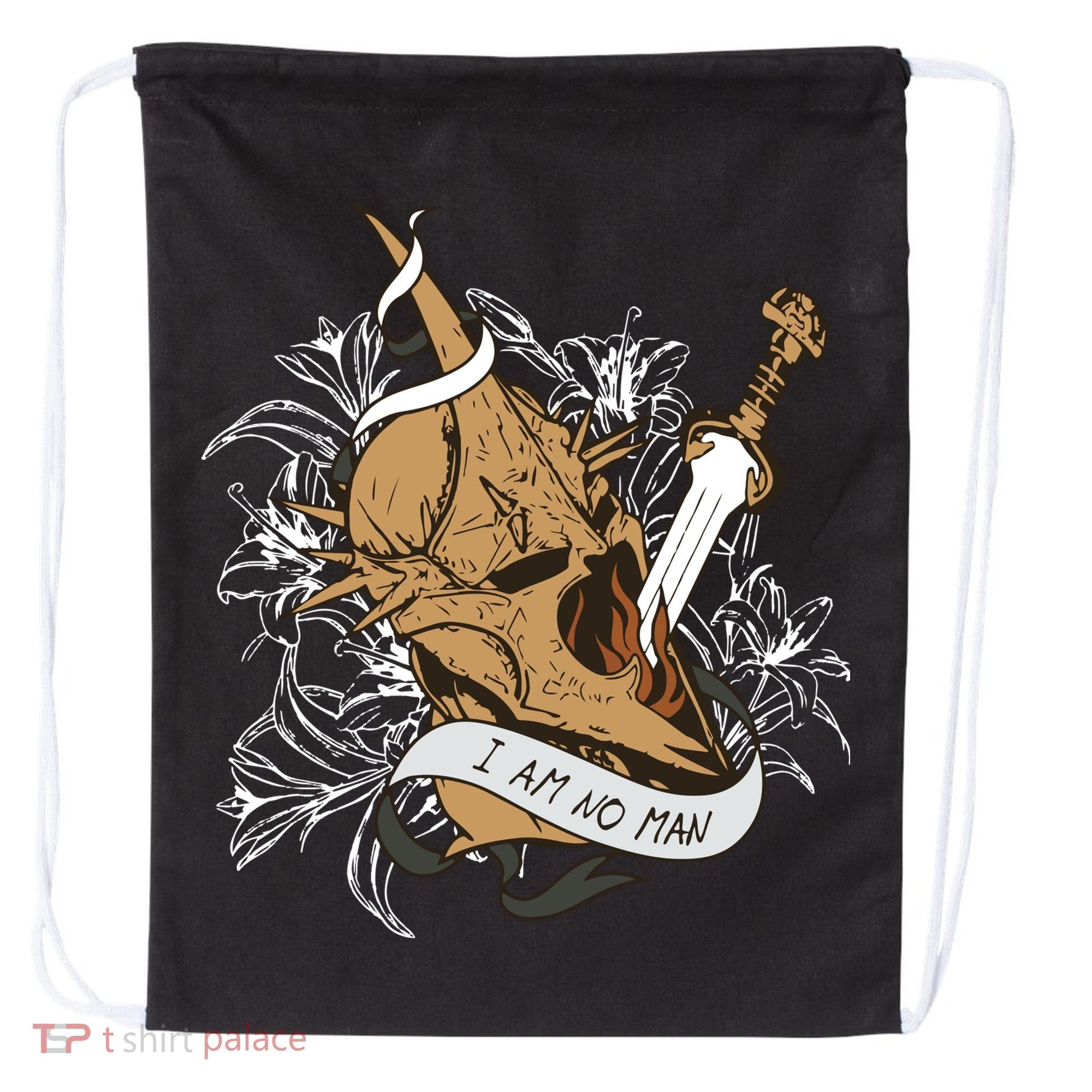 I Am No Man Eowyn Book Lover Gift Lotr Drawstring Bag
