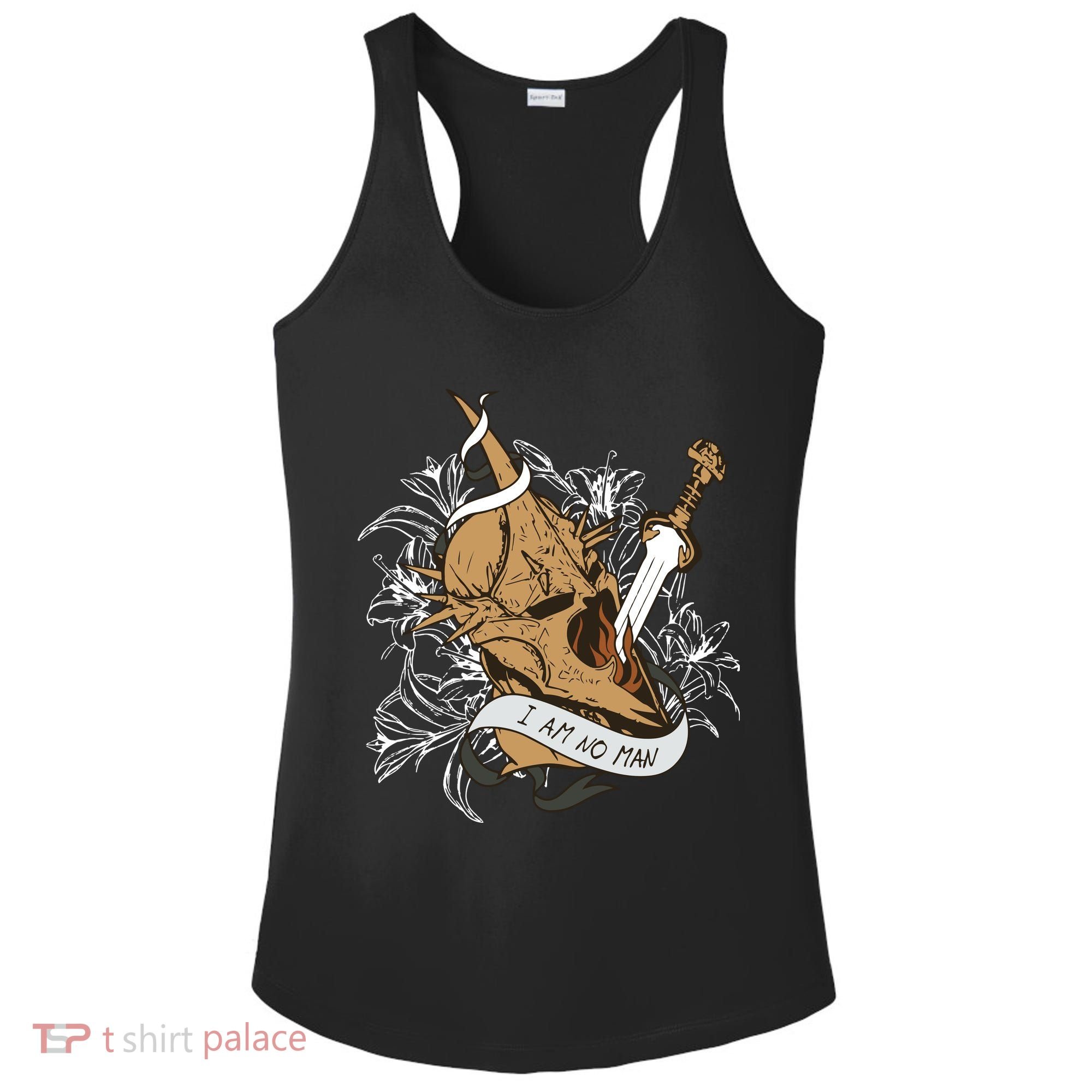 I Am No Man Eowyn Book Lover Gift Lotr Ladies PosiCharge Competitor Racerback Tank