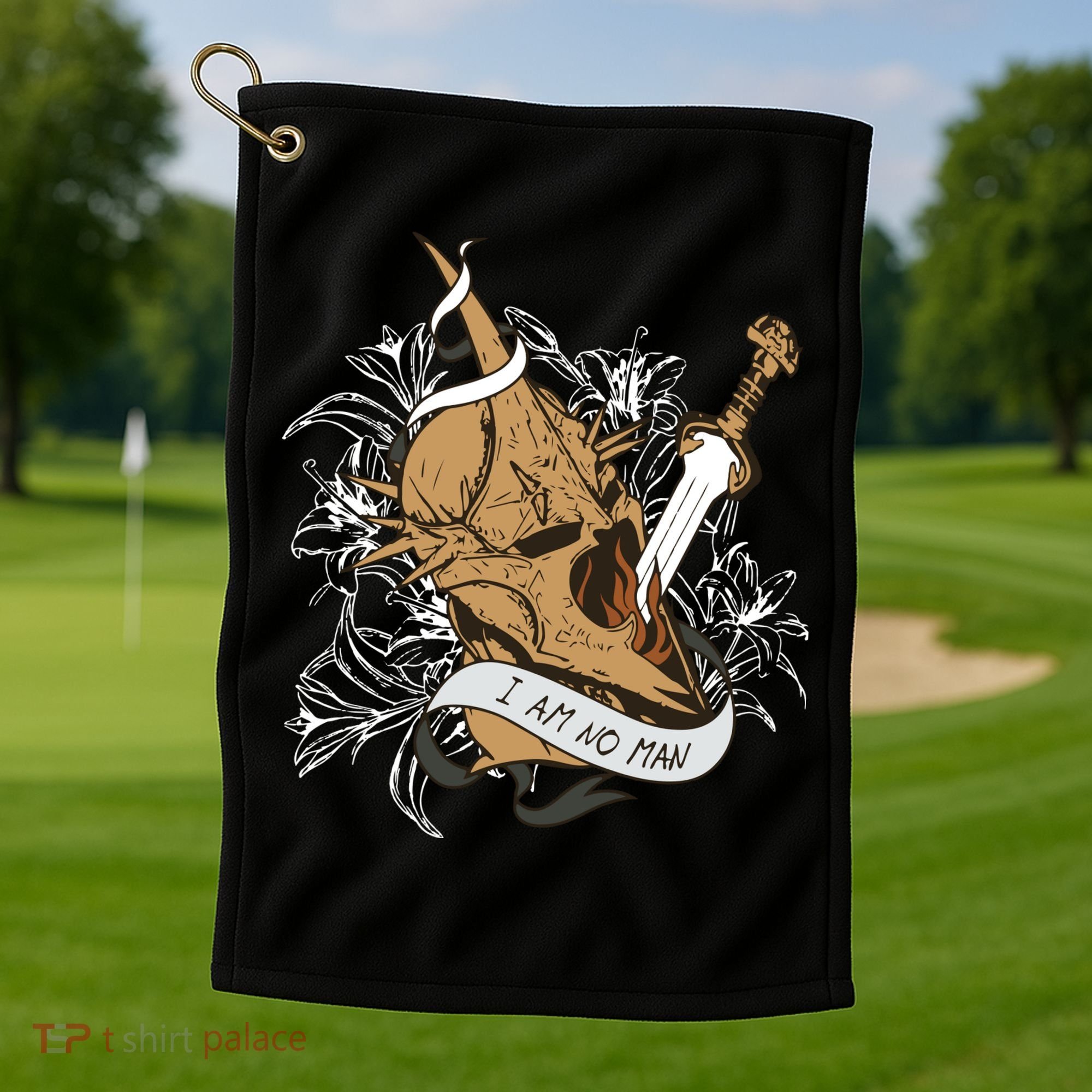 I Am No Man Eowyn Book Lover Gift Lotr Golf Towel