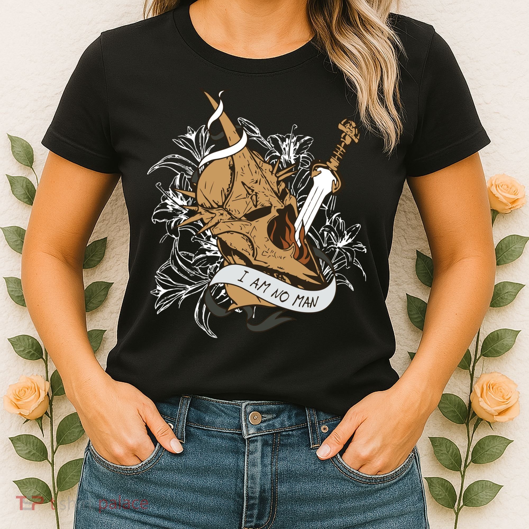 I Am No Man Eowyn Book Lover Gift Lotr Women's T-Shirt
