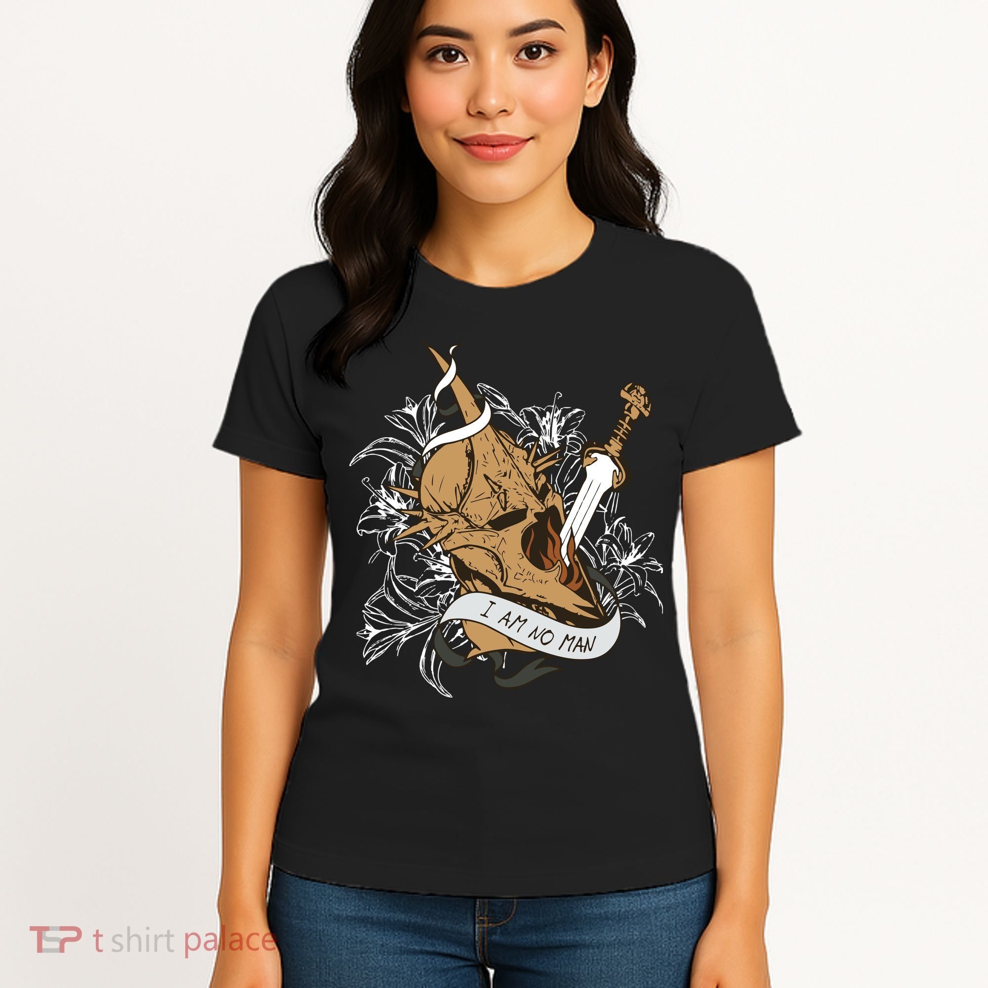 I Am No Man Eowyn Book Lover Gift Lotr Women's T-Shirt