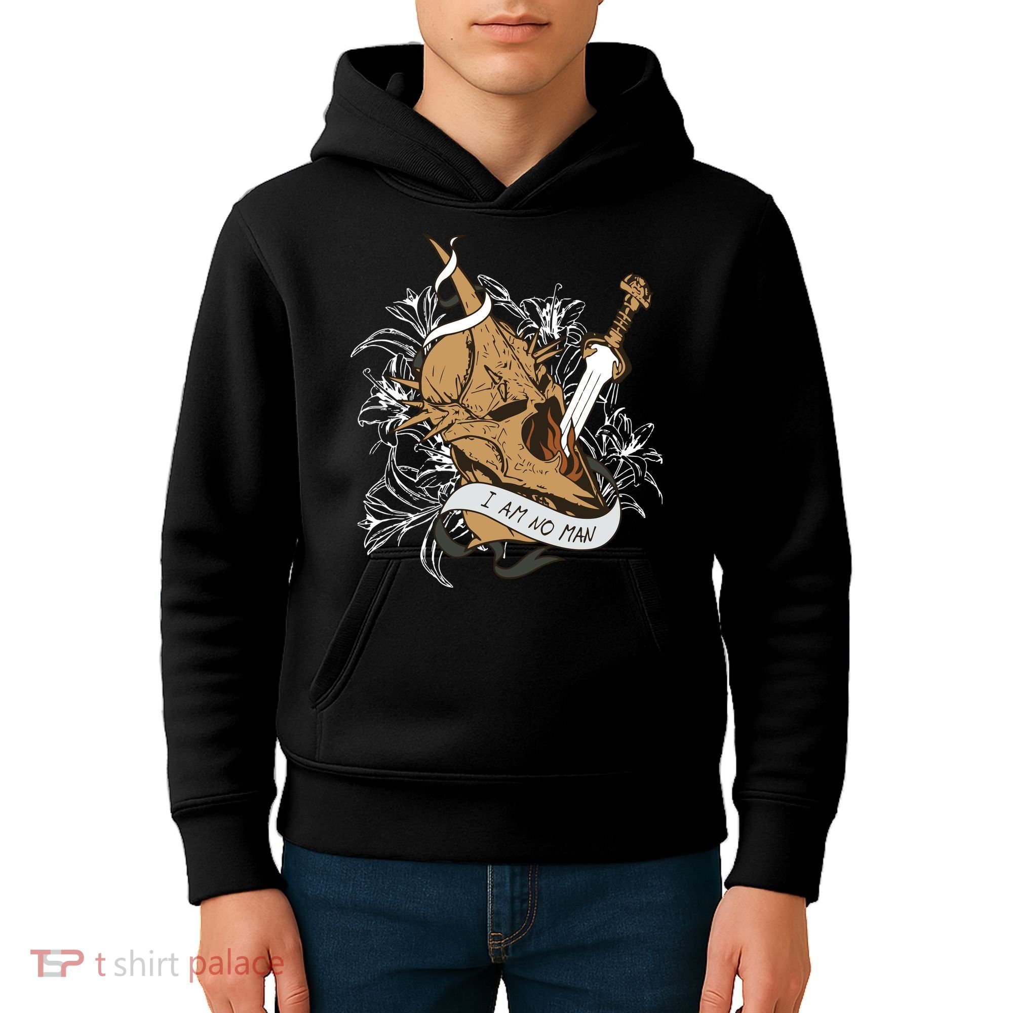 I Am No Man Eowyn Book Lover Gift Lotr Kids Hoodie
