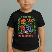 Immigrants Are Not Criminal But The President Is Boho Toddler T-Shirt thumb 2
