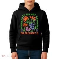 Immigrants Are Not Criminal But The President Is Boho Kids Hoodie thumb 4