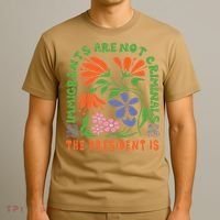 Immigrants Are Not Criminal But The President Is Boho T-Shirt thumb 3