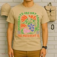Immigrants Are Not Criminal But The President Is Boho T-Shirt thumb 6