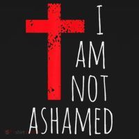 I Am Not Ashamed Big Red Cross Silhouette Image Gospel Coaster thumb 2
