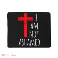 I Am Not Ashamed Big Red Cross Silhouette Image Gospel Mousepad thumb 0
