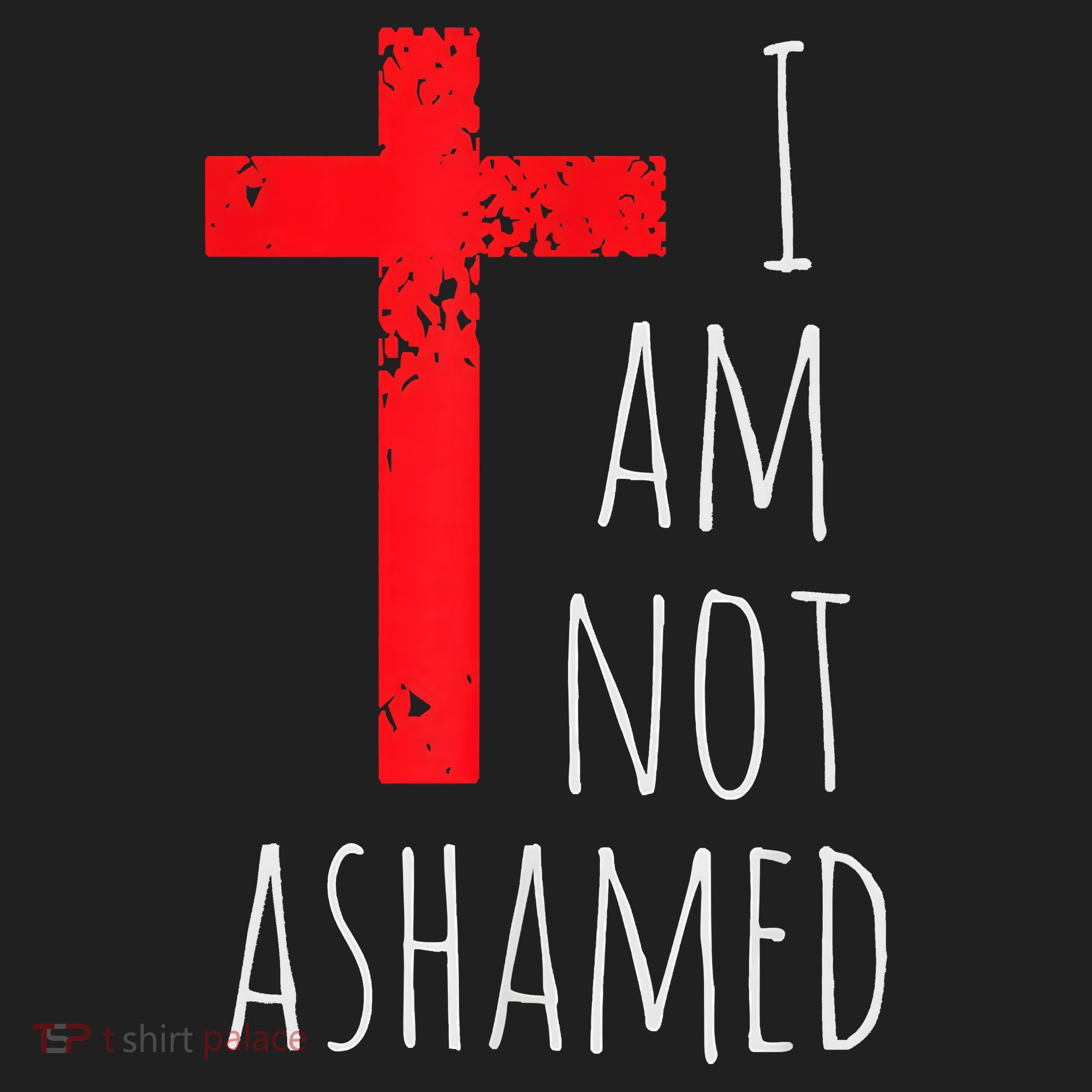 I Am Not Ashamed Big Red Cross Silhouette Image Gospel Golf Towel