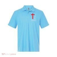 I Am Not Ashamed Big Red Cross Silhouette Image Gospel Polo thumb 0