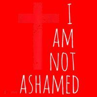 I Am Not Ashamed Big Red Cross Silhouette Image Gospel Santa Hat thumb 1