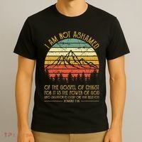 I Am Not Ashamed Of The Gospel Jesus Christian T-Shirt thumb 3