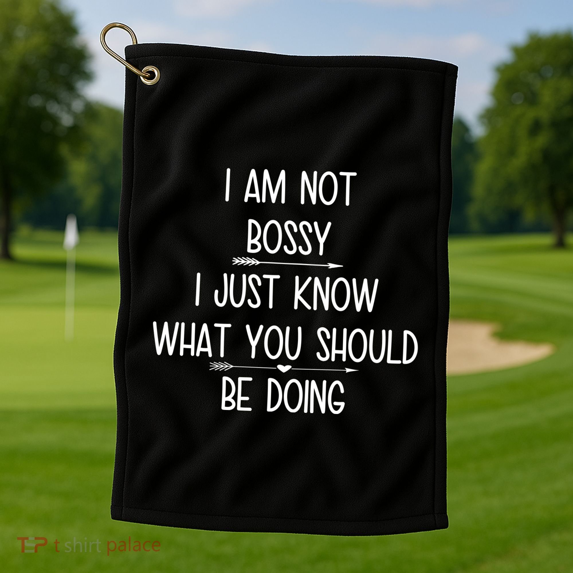 I Am Not Bossy Funny Golf Towel