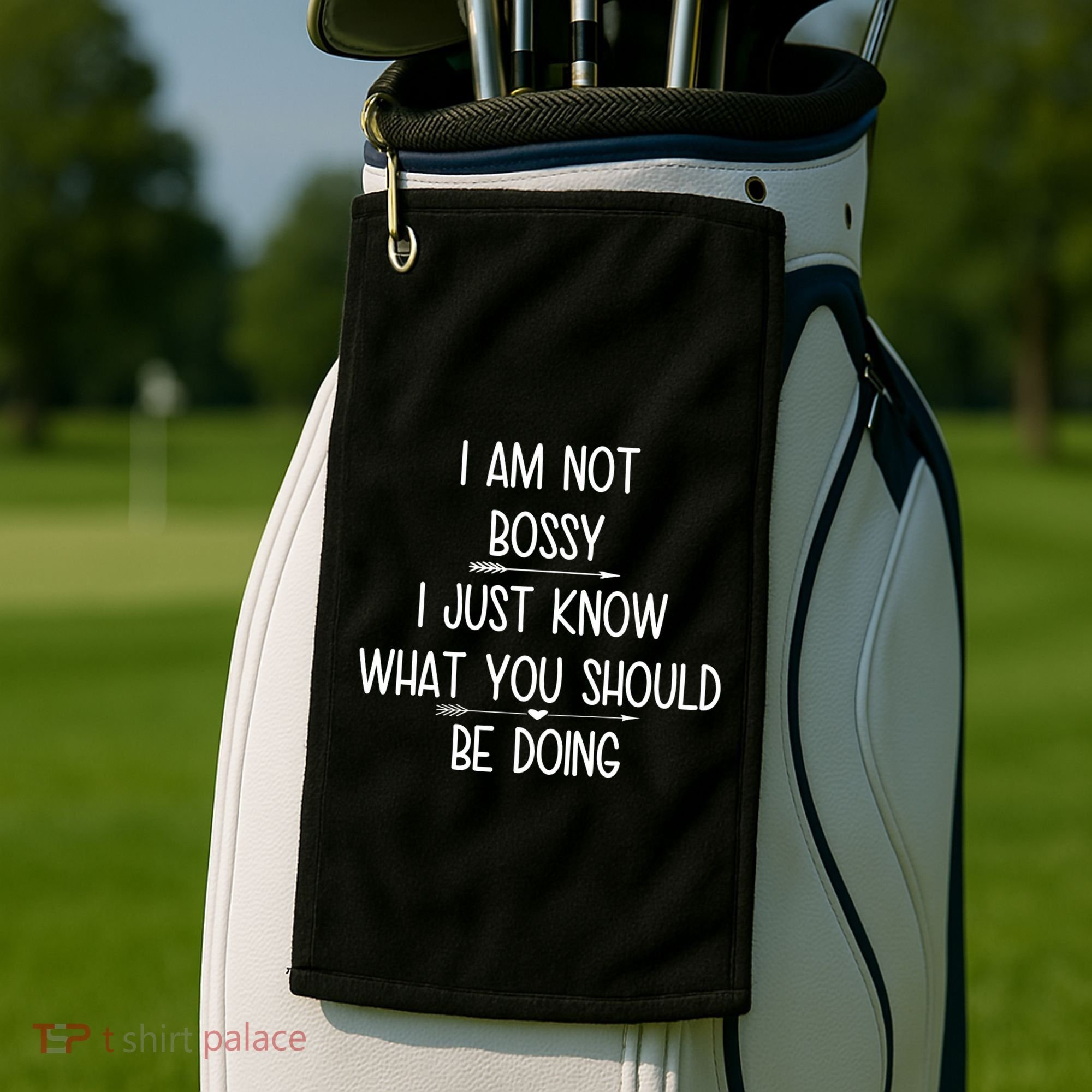 I Am Not Bossy Funny Golf Towel