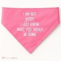I Am Not Bossy Funny USA-Made Doggie Bandana thumb 0