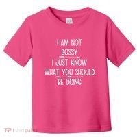 I Am Not Bossy Funny Toddler T-Shirt thumb 0