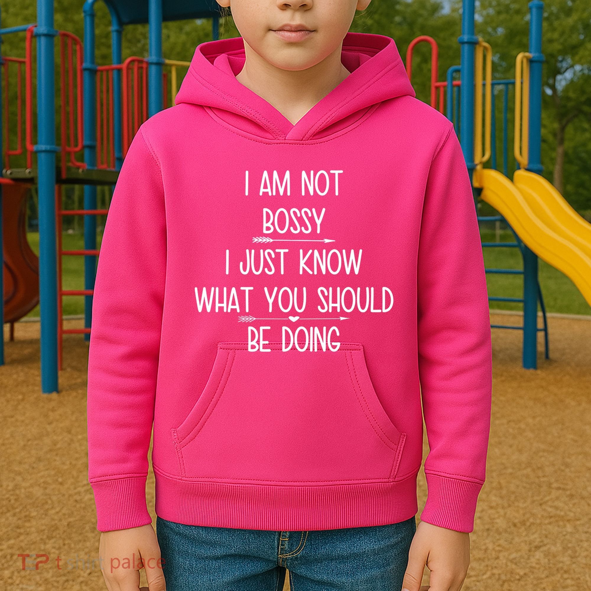I Am Not Bossy Funny Kids Hoodie