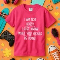 I Am Not Bossy Funny Kids T-Shirt thumb 3