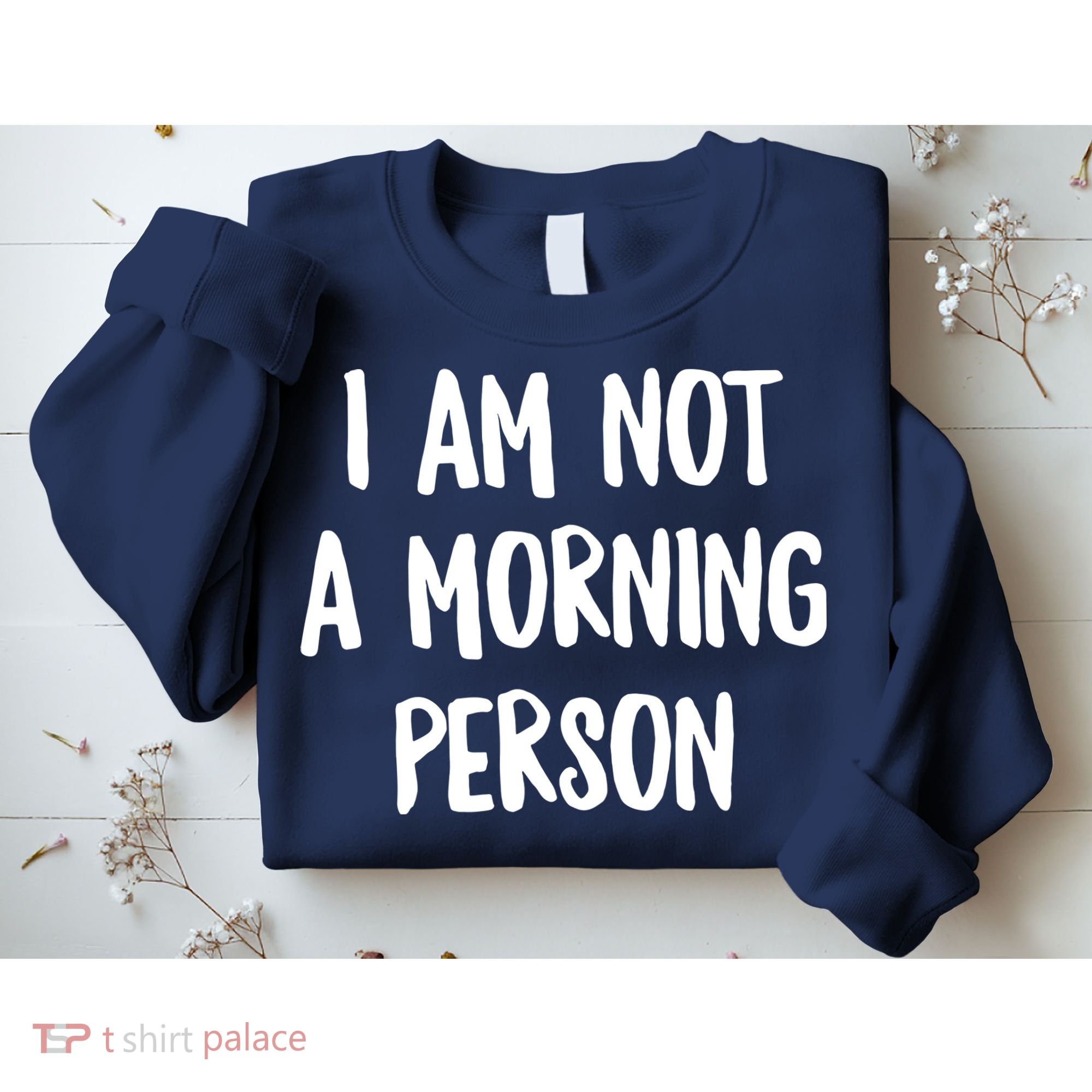 I Am Not A Morning Person Slogan Sayings Quote Sweatshirt
