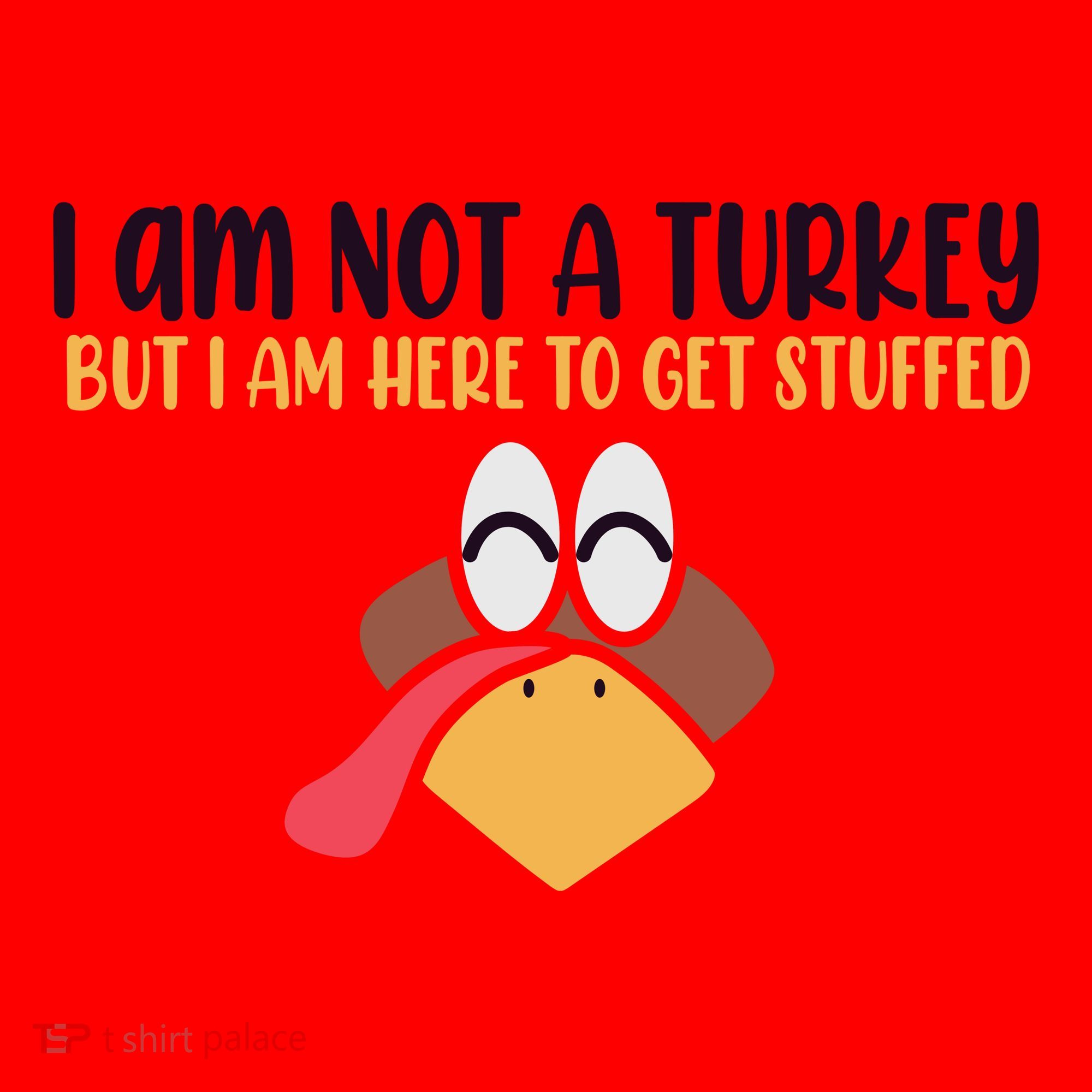 I Am Not A Turkey But I Am Here To Get Stuffed Funny Thanksgiving Santa Hat