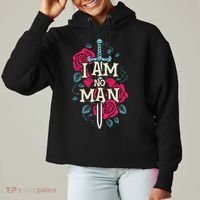 I Am No Man Ladies Heavyweight Boxy Pullover Hoodie thumb 0