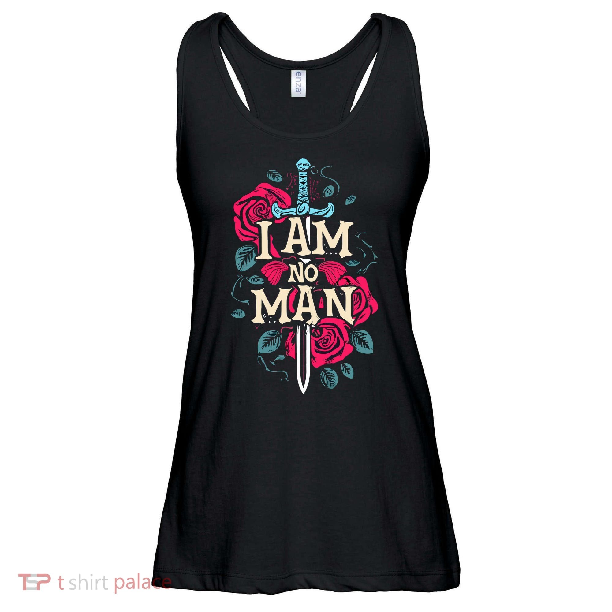 I Am No Man Ladies Essential Flowy Tank