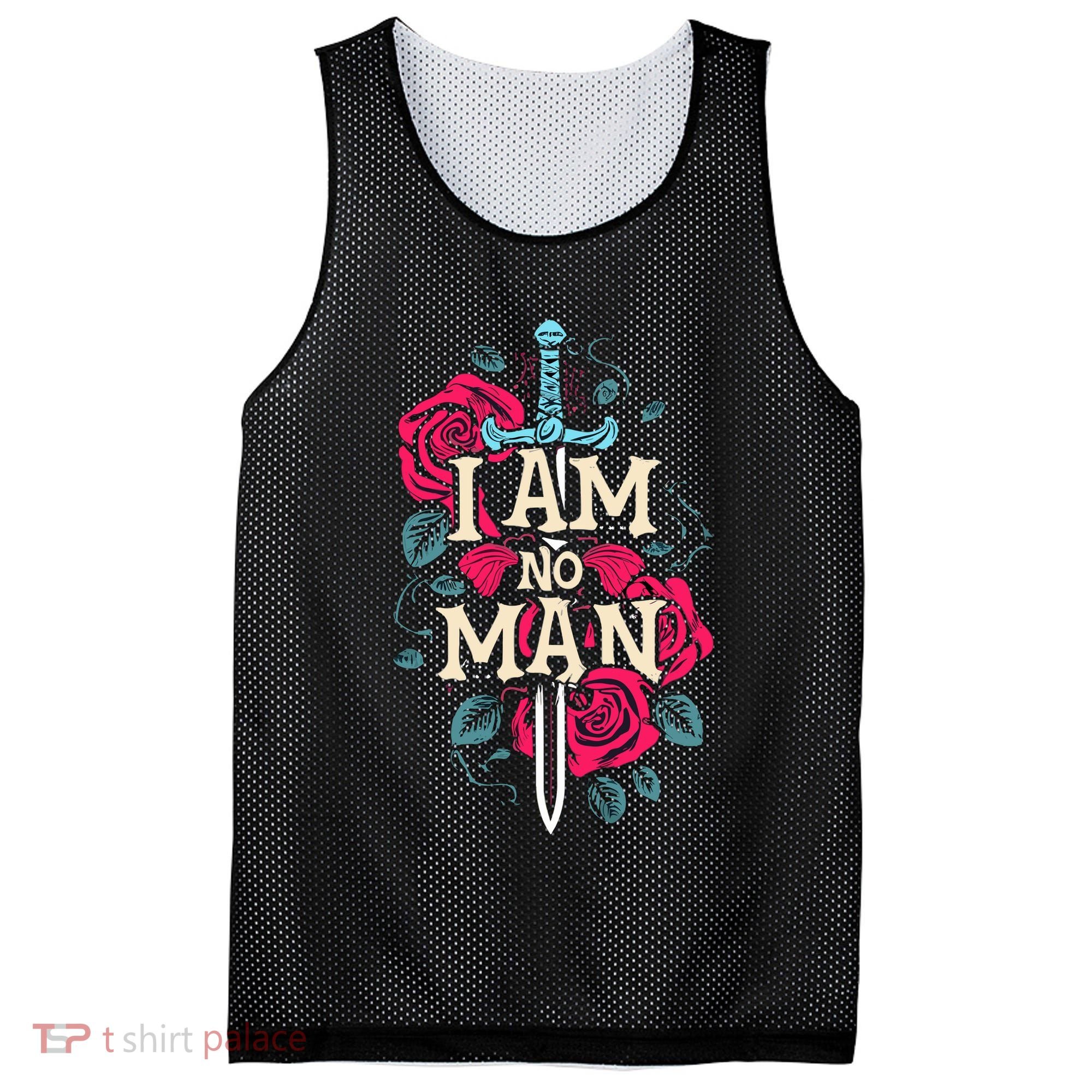 I Am No Man Mesh Reversible Basketball Jersey Tank