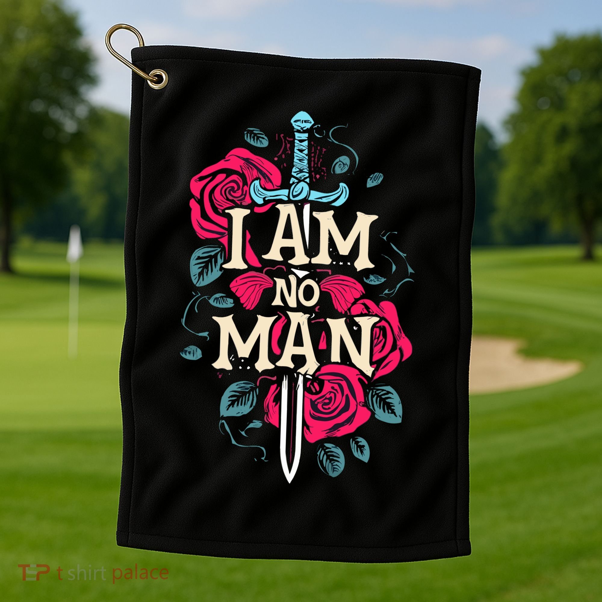 I Am No Man Golf Towel