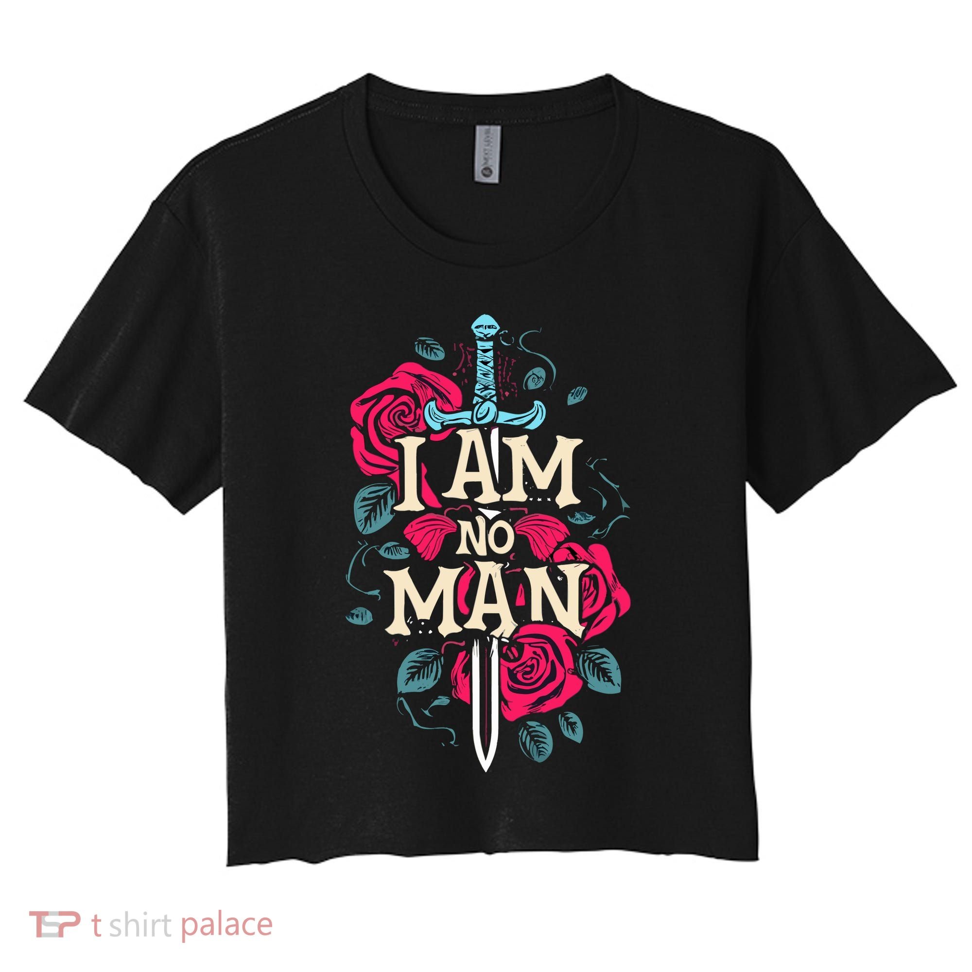 I Am No Man Women's Crop Top Tee