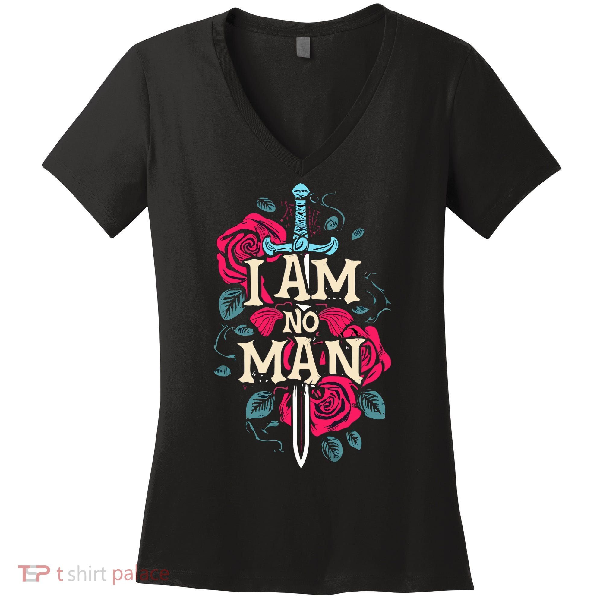 I Am No Man Women's V-Neck T-Shirt