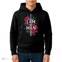 I Am No Man Kids Hoodie thumb 4