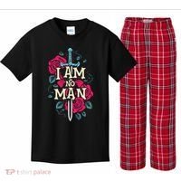 I Am No Man Kids Plaid Pajama Set thumb 0