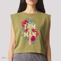 I Am No Man Garment-Dyed Women's Muscle Tee thumb 2