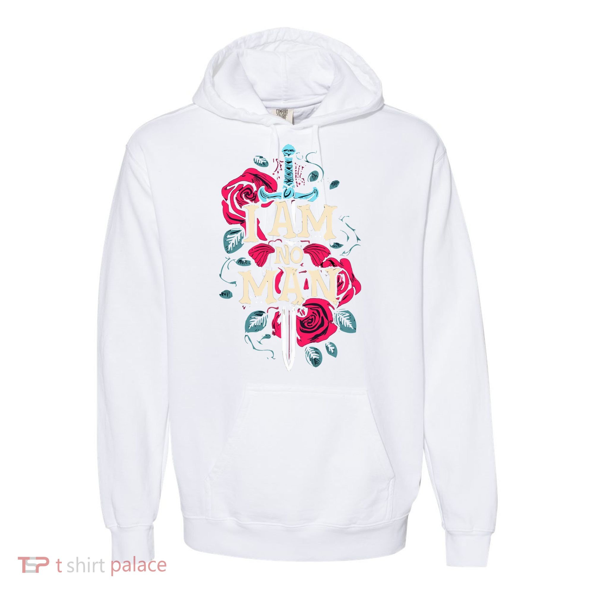 I Am No Man Comfort Colors Garment-Dyed Hooded Sweatshirt