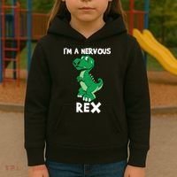 I’M A NERVOUS REX Kids Hoodie thumb 3