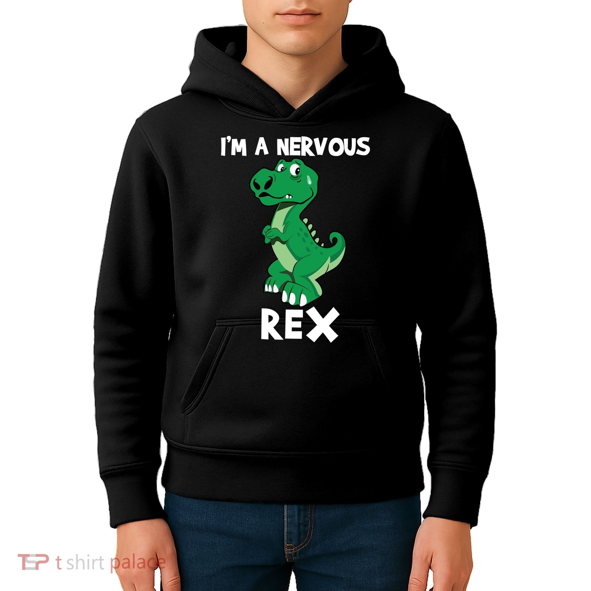 I’M A NERVOUS REX Kids Hoodie