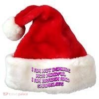I Am Not Demure Nor Mindful I Am Brazen And Shameless Santa Hat thumb 0