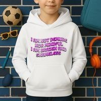 I Am Not Demure Nor Mindful I Am Brazen And Shameless Kids Hoodie thumb 2