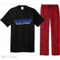 I Am Normal And Can Be Trusted With Alcohol Pajama Set thumb 0