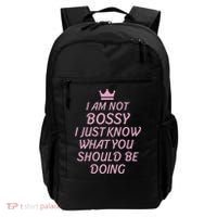 I Am Not Bossy I Just Know What You Should Be Doing Queen Backpack thumb 0