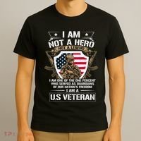 I Am Not A Hero Not A Legend I Am A Us Veteran Usa Military T-Shirt thumb 3