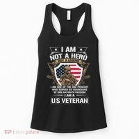 I Am Not A Hero Not A Legend I Am A Us Veteran Usa Military Women's Tank Top thumb 0
