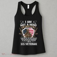 I Am Not A Hero Not A Legend I Am A Us Veteran Usa Military Women's Tank Top thumb 3