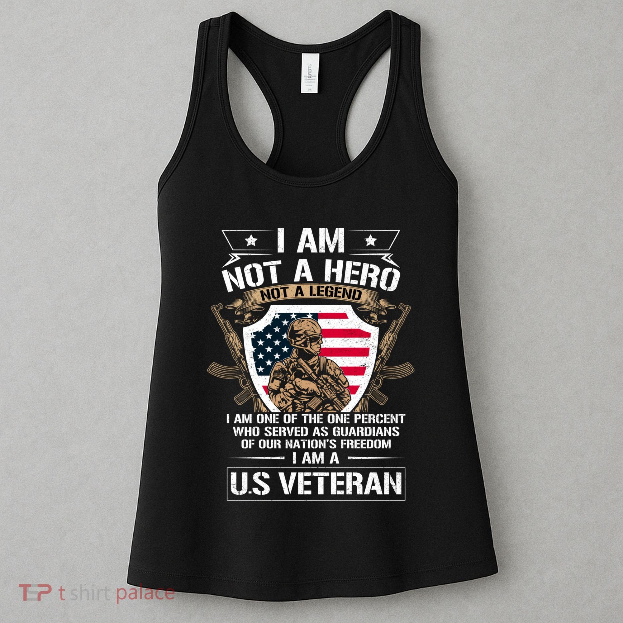 I Am Not A Hero Not A Legend I Am A Us Veteran Usa Military Women's Tank Top