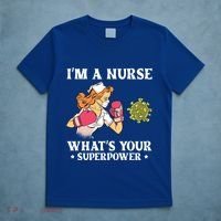 Im A Nurse Whats Your Superpower Funny Medical Cute Gift T-Shirt thumb 5