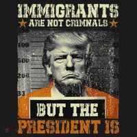 Immigrants Are Not Criminals But The President Is Funny Women's Tank Top thumb 5