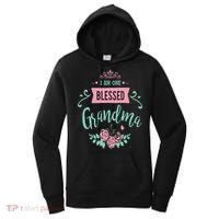 I Am One Blessed Grandma Peach Teal Floral Gift Women's Hoodie thumb 0