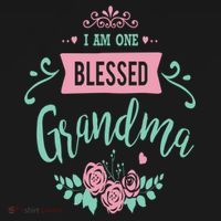I Am One Blessed Grandma Peach Teal Floral Gift Ornament thumb 1