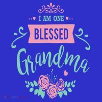 I Am One Blessed Grandma Peach Teal Floral Gift Women's Long Sleeve Shirt thumb 2